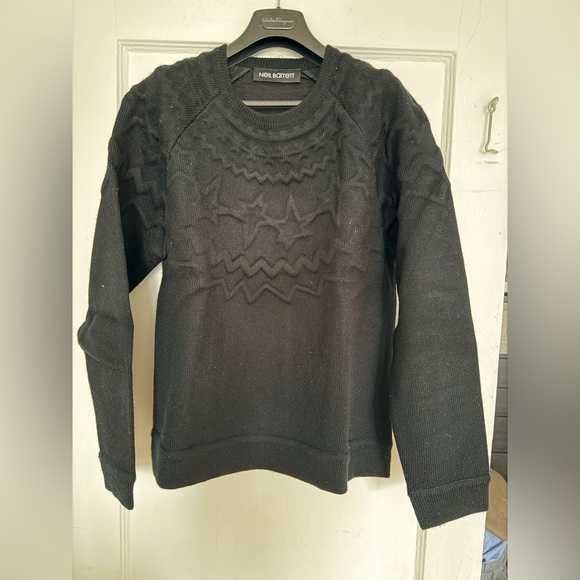 Neil Barrett Other - Neil Barrett Textured Black Crewneck Sweater